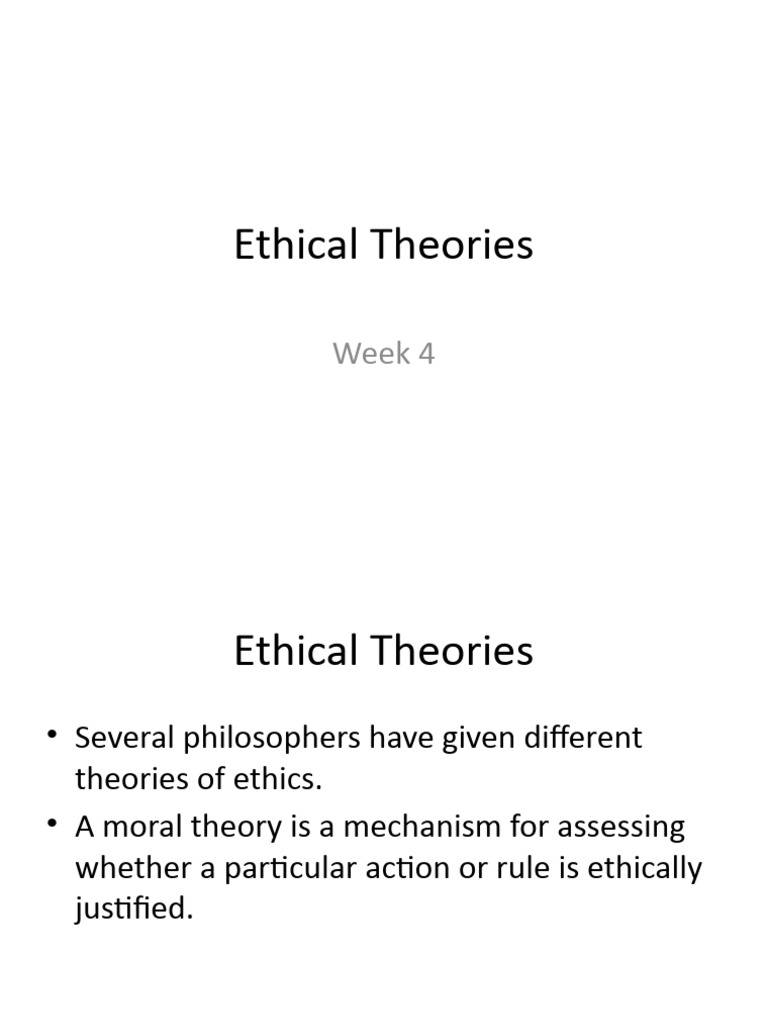 Overview of Ethical Theories | PDF | Philosophical Theories | Liberal ...