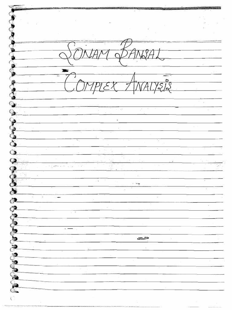 Real and complex analysis dips hand written notes pdf