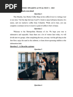 TOEIC Speaking Test Sample Questions | PDF