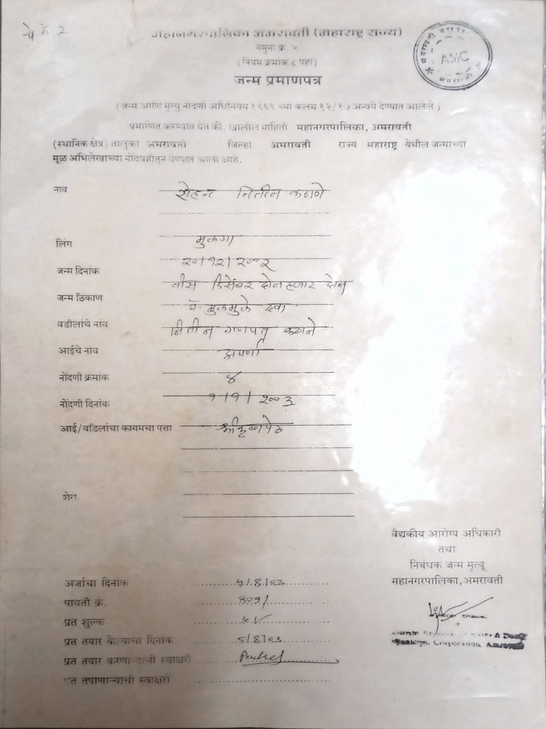 BIRTH CERTIFICATE FORM PDF MP visual data 3