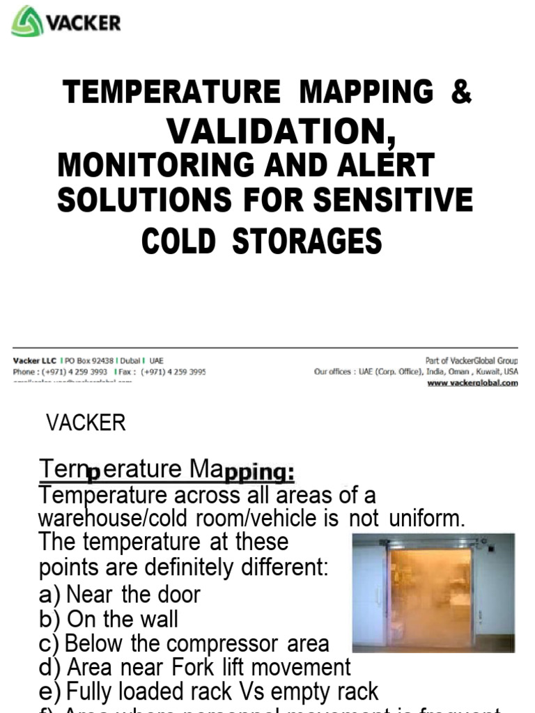 Validation, Cold Storages: Temperature Mapping & | PDF | Refrigeration ...