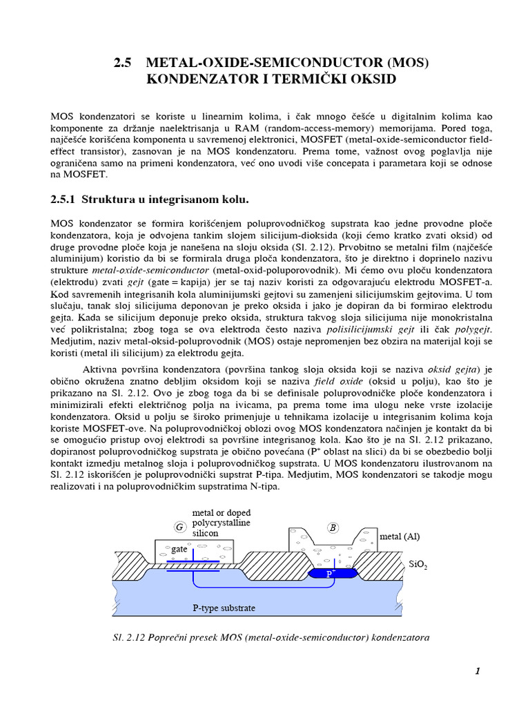 MOS Kondenzator | PDF