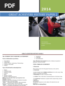 311.2 KCSE History Paper 2 Notes