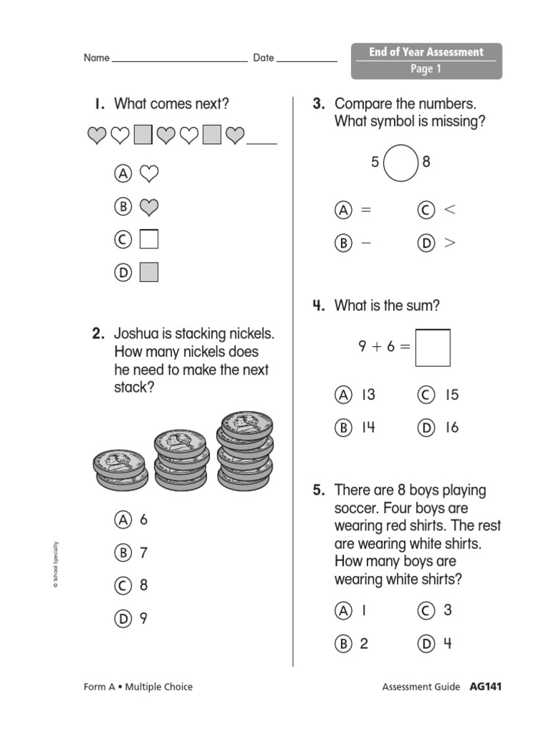 End of Year Assessment Guide | PDF