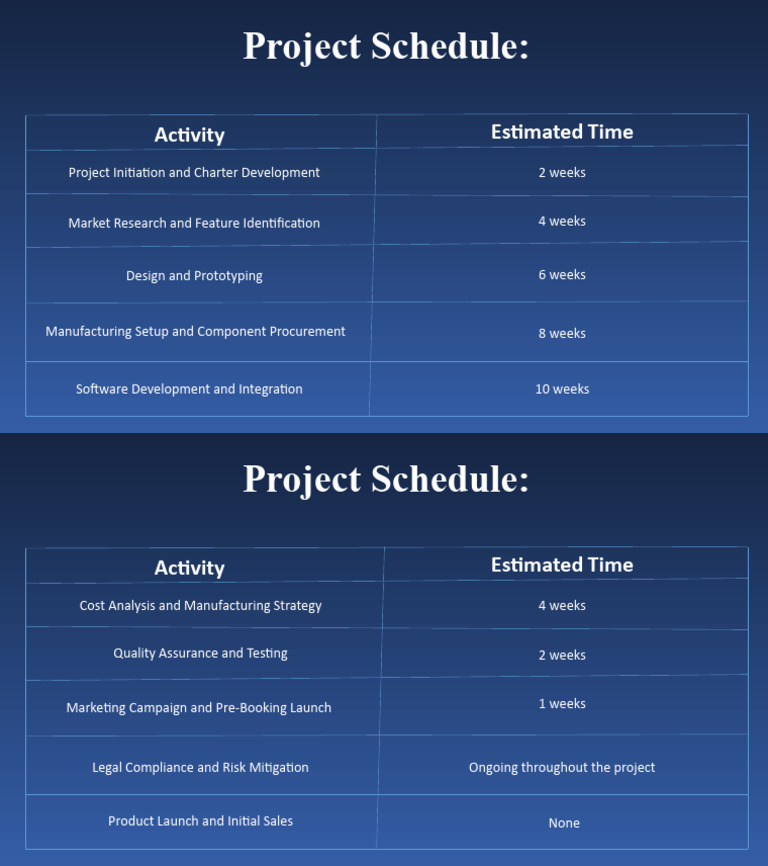 Comprehensive Project Schedule Overview | PDF