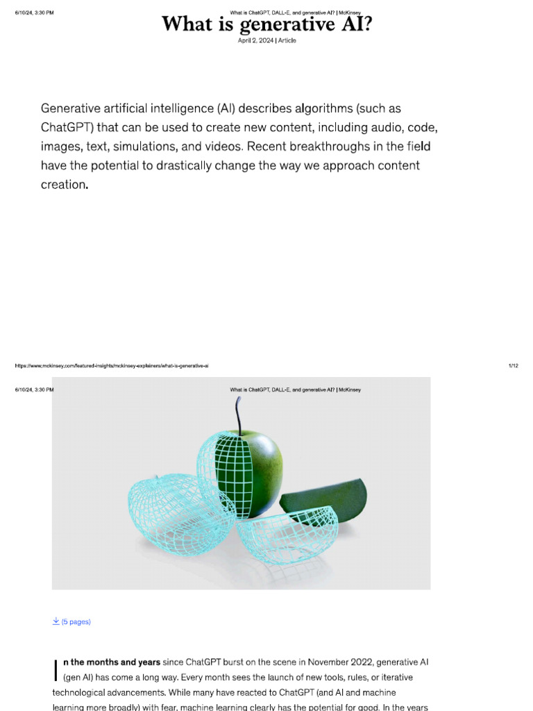 WHAT IS CHATGPT DALL E AND GENERATIVE AI intelligence overview