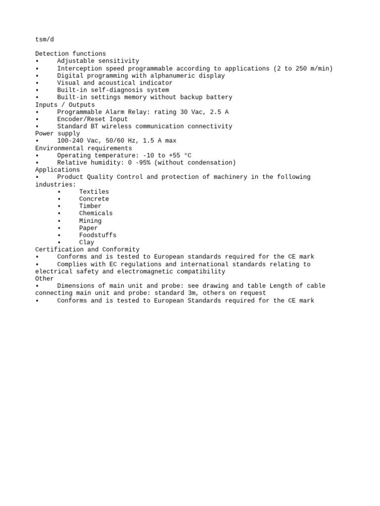 Adjustable Detection Functions for Quality Control | PDF