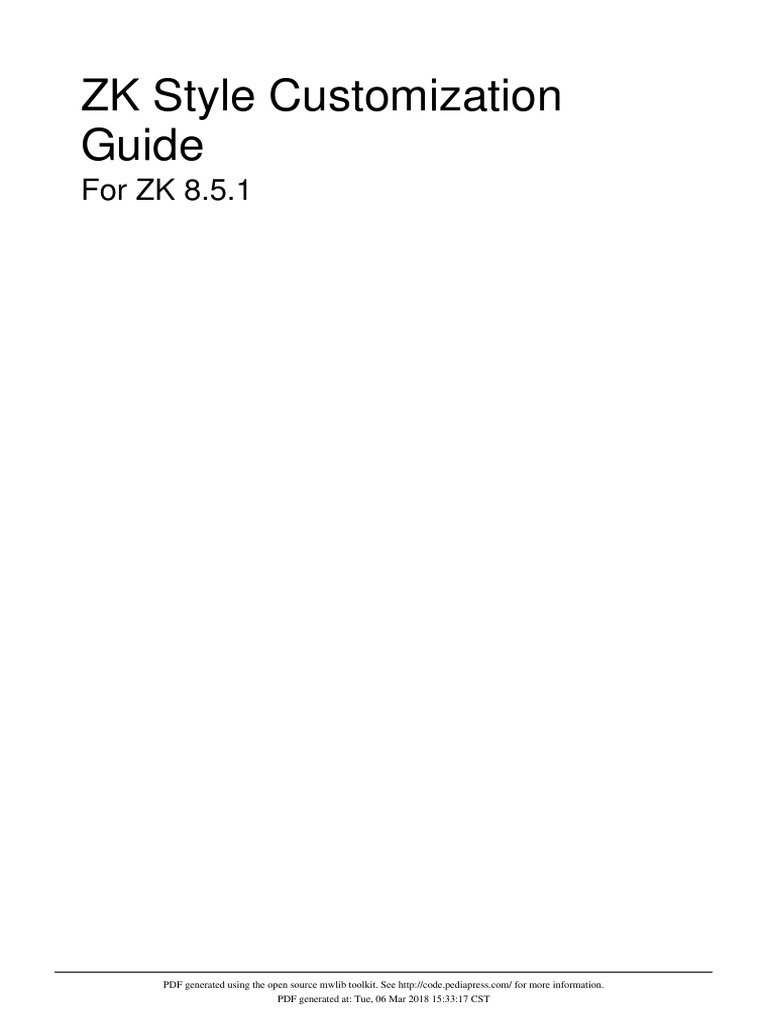 ZK 8.5.1 Style Customization Guide | PDF | Computing