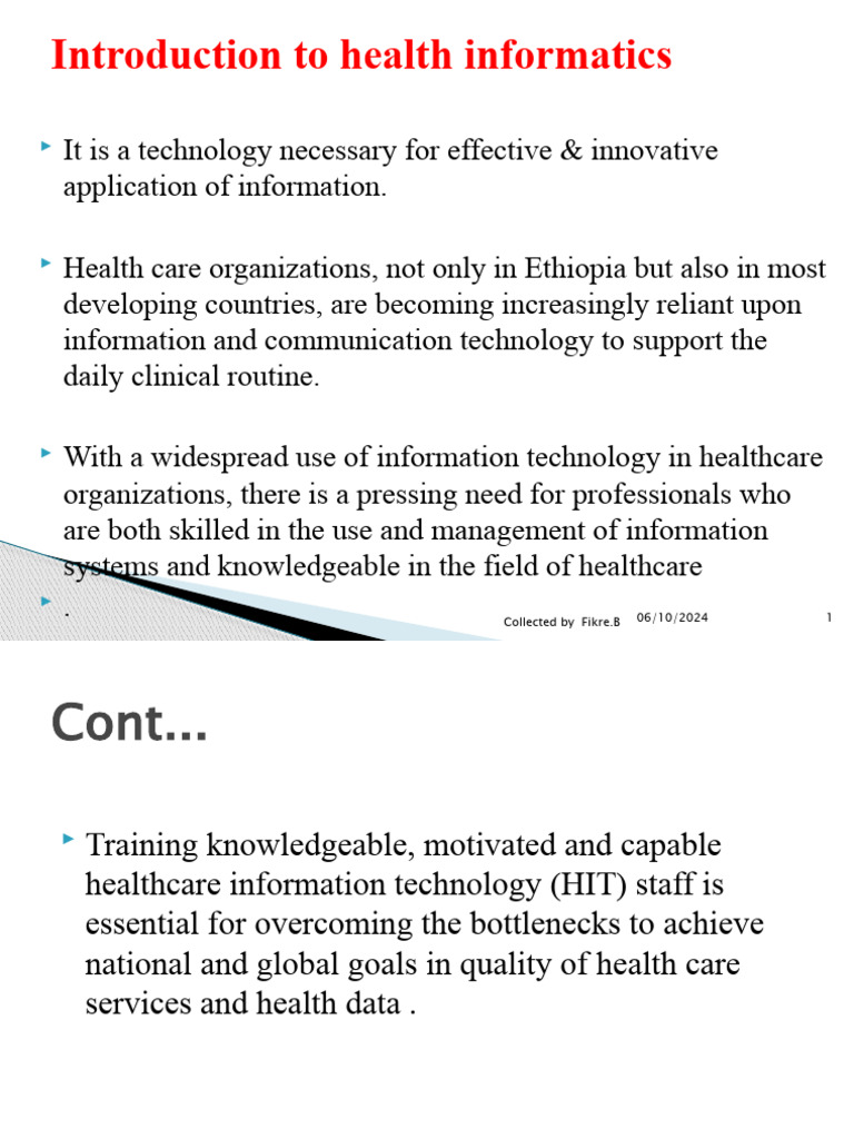 Importance of Health Informatics Training | PDF | Computer Network ...