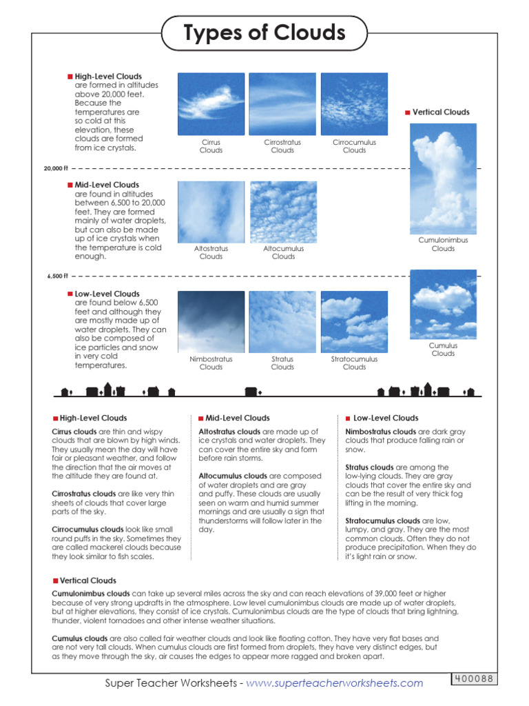 Overview of Cloud Types | PDF | Cloud | Clouds, Fog And Precipitation