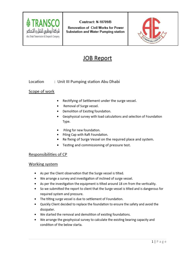 Power Substation Renovation Report | PDF | Deep Foundation | Foundation ...