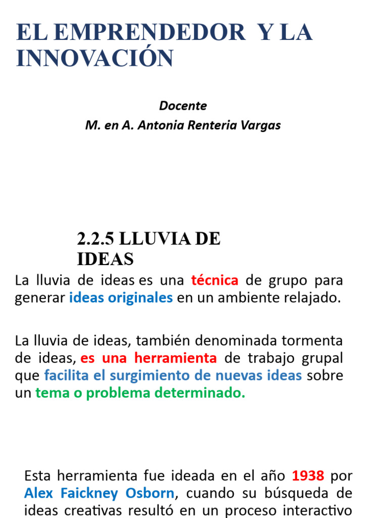 LLUVIA DE IDEAS 4LG11.pptx - 0 | PDF | Lluvia de ideas