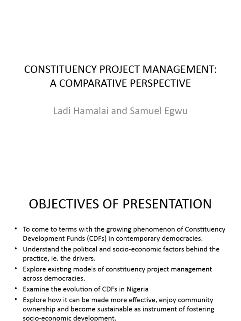 Enhancing Nigeria's Constituency Projects | PDF | Member Of Parliament ...