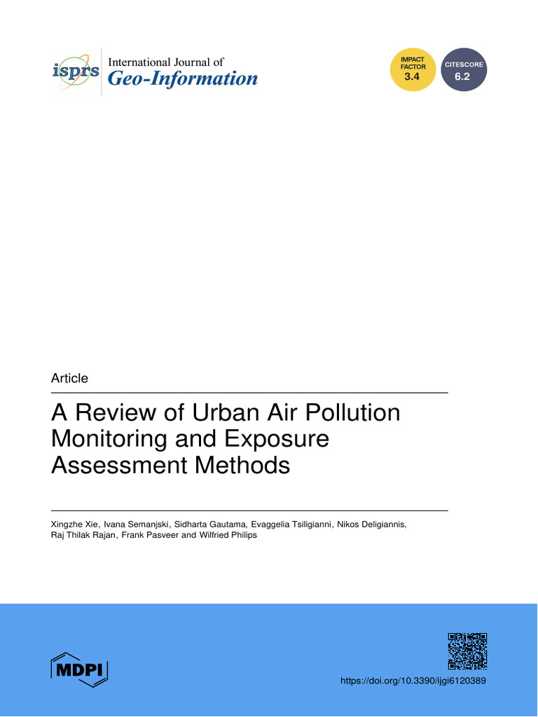 Urban Air Pollution Monitoring Review | PDF | Regression Analysis | Air ...