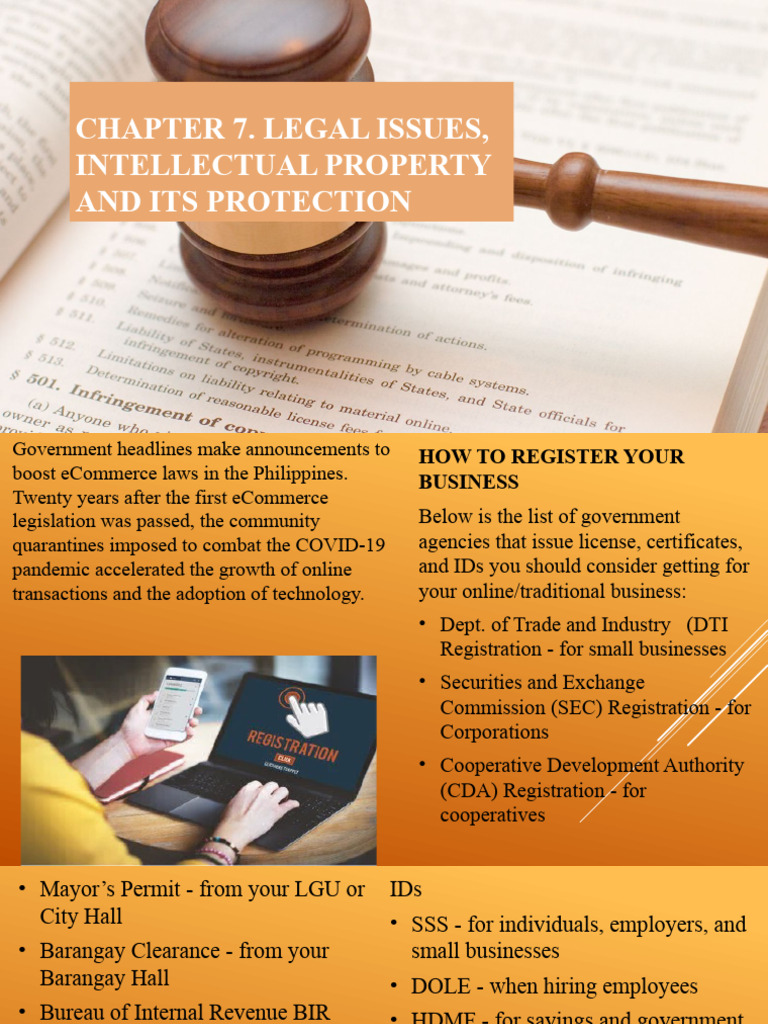 Chapter 7 Legal Issues Intellectual Property and Its Protection | PDF ...
