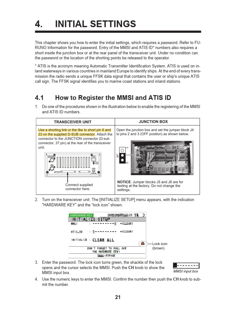 VHF Radio FM8900 Initial Settings ( MMSI+Channels ect_) PDF
