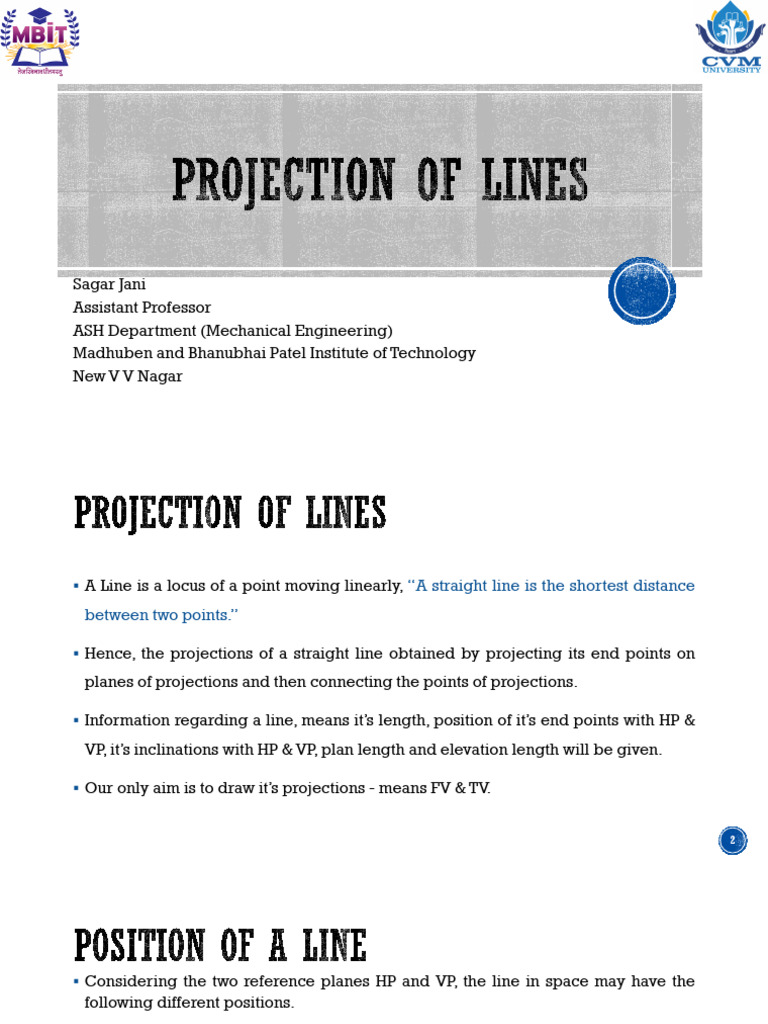 Line Projections: Elevation and Plan Length | PDF | Line (Geometry) | Angle
