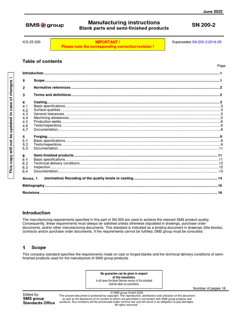 SN 200-2 Manufacturing Instructions | PDF | Nondestructive Testing ...
