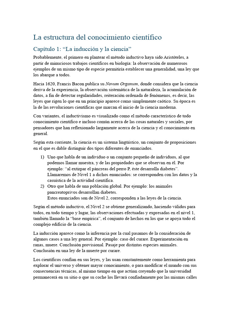 Inducción y Método Científico en Filosofía | PDF | Razonamiento ...