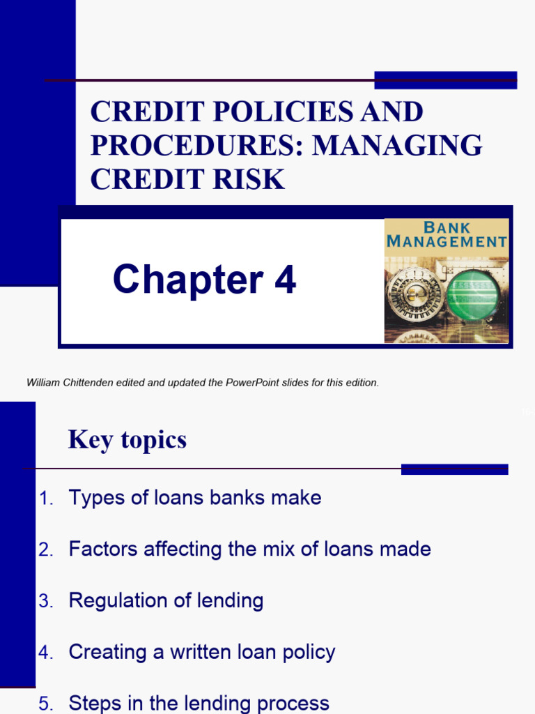 Managing Credit Risk in Lending | PDF | Loans | Factoring (Finance)