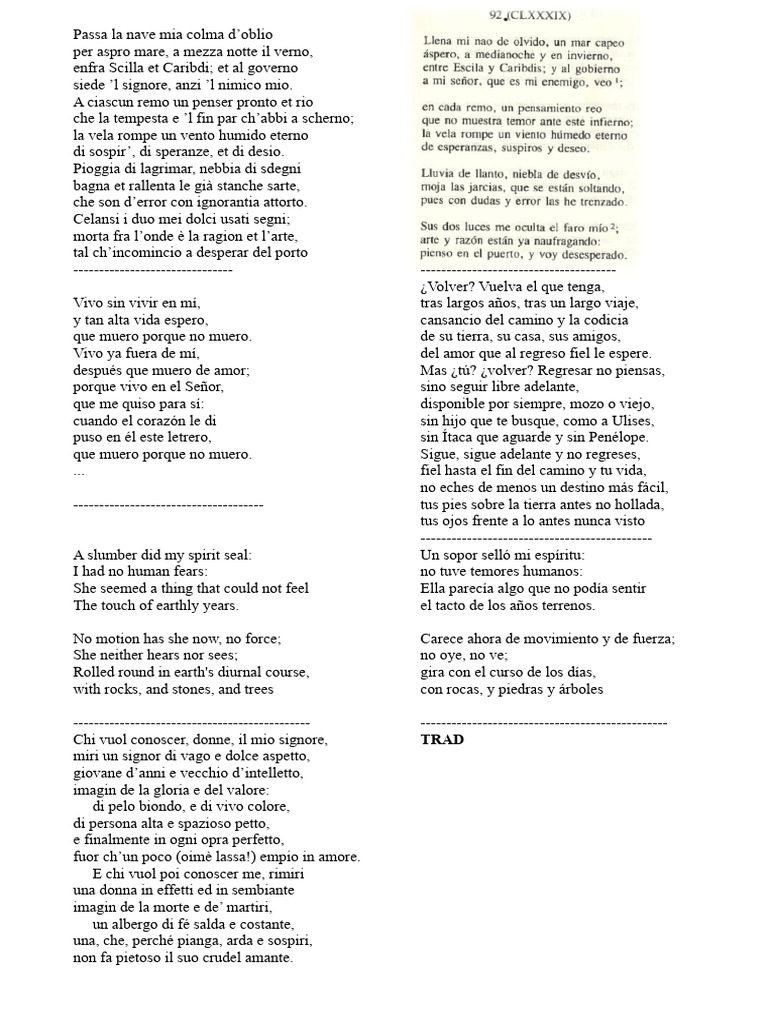 Poemas sobre el amor y la muerte | PDF