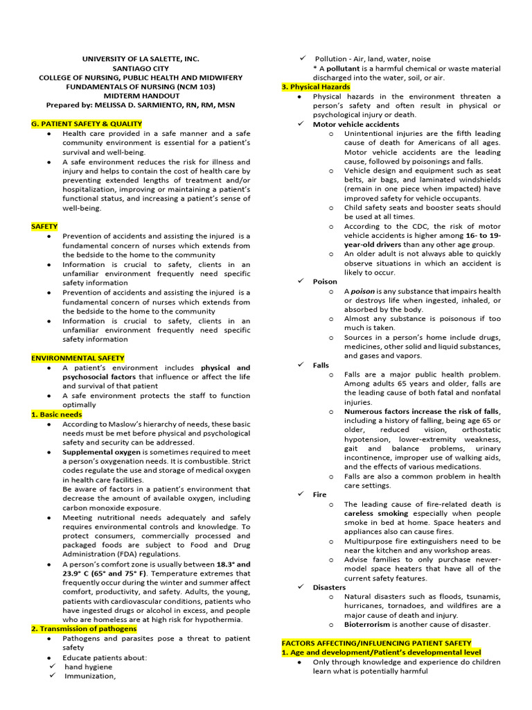 NCM-103-Midterm-Module | Download Free PDF | Self Concept | Nursing
