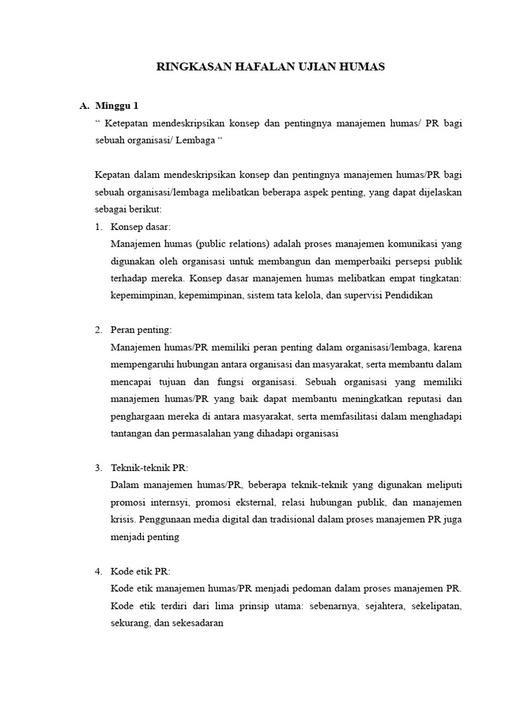 Manajemen Humas untuk Organisasi Pendidikan | PDF