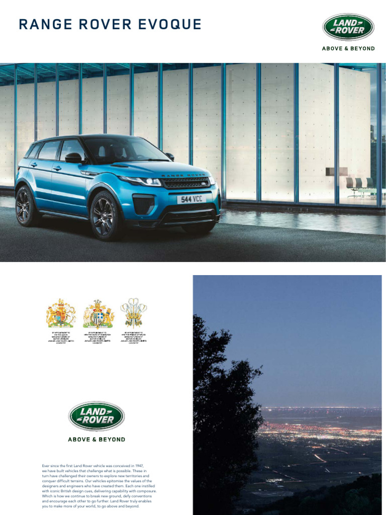 Range Rover Evoque Brochure 1L5381910000BGBEN01P - tcm295 607365 | PDF ...