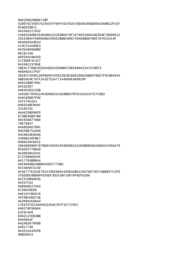 Unique Code List for Data Analysis | PDF | Construction Equipment ...