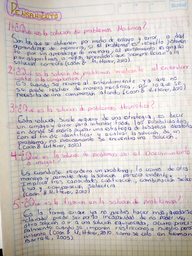 Pensamiento, Experimental. | PDF