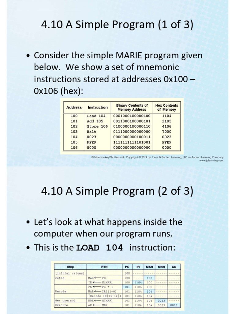 MARIE Assembly Language Guide | PDF | Assembly Language | Central ...