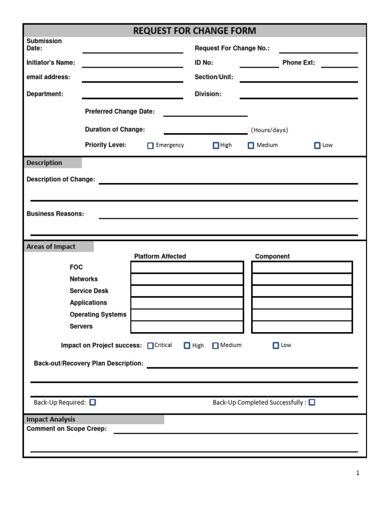 Changerequest v2.2 | PDF | Computing