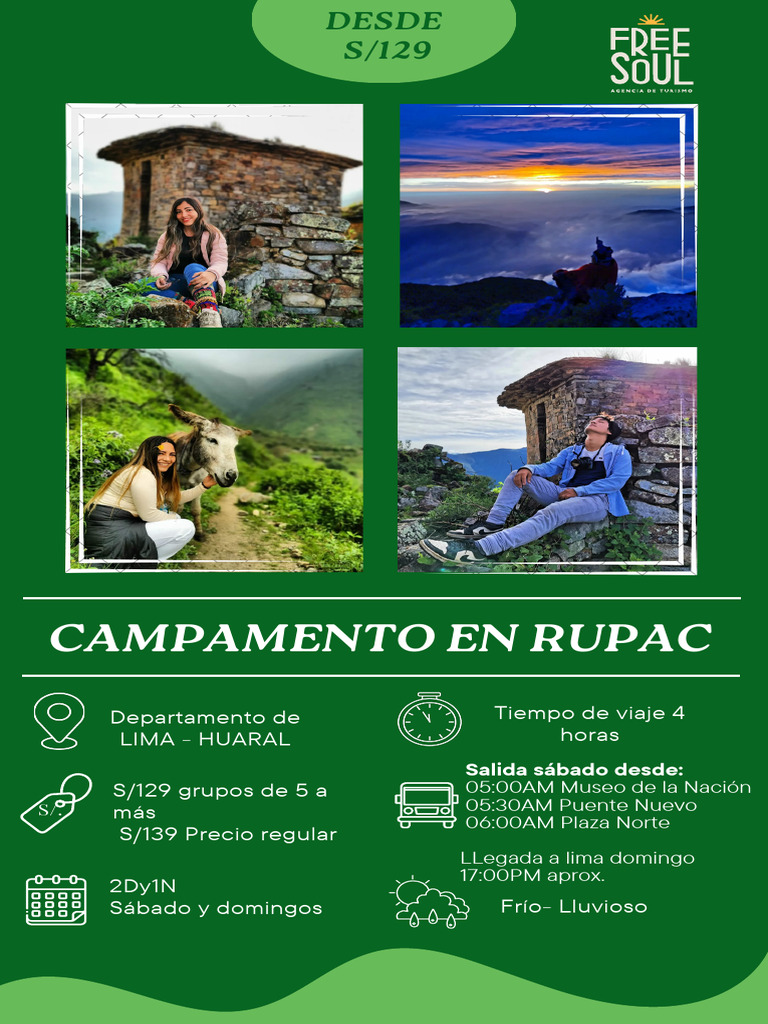 Trekking Rúpac: Aventura 2D/1N en Huaral | PDF