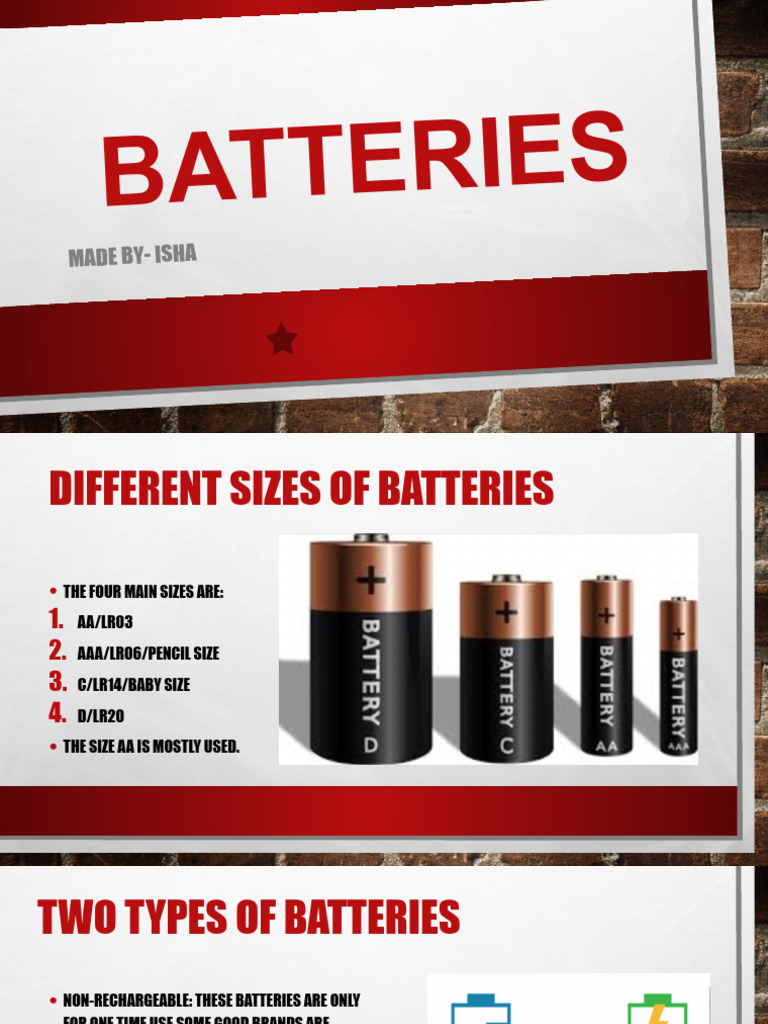 Battery Types and Characteristics Guide | PDF | Cooking, Food & Wine ...