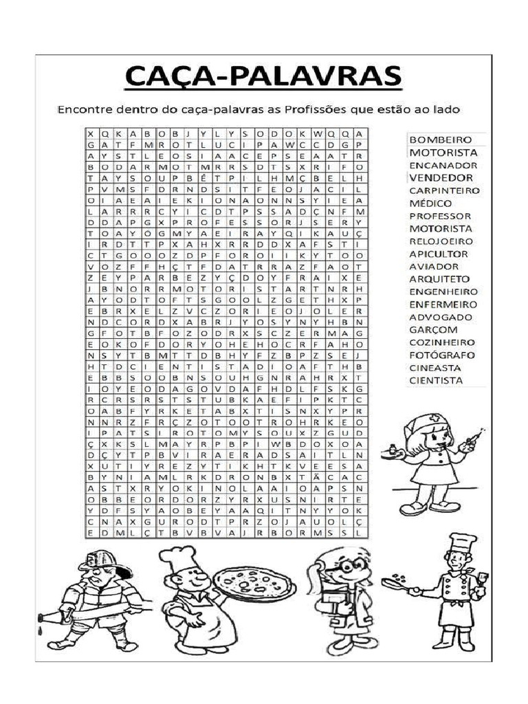 caça palavra profissoes | PDF