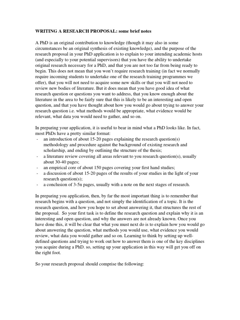 WRITINGaresearchproposa 06 | PDF | Doctor Of Philosophy | Thesis