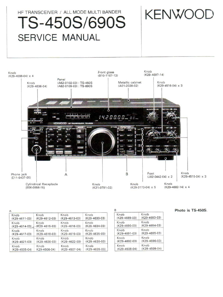 Kenwood Ts450s Ts690s Service Manual | PDF