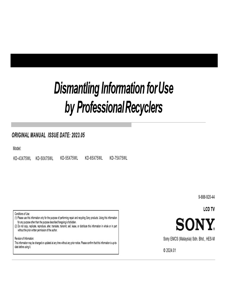 Dismantling Information Foruse by Professionalrecyclers: Original ...