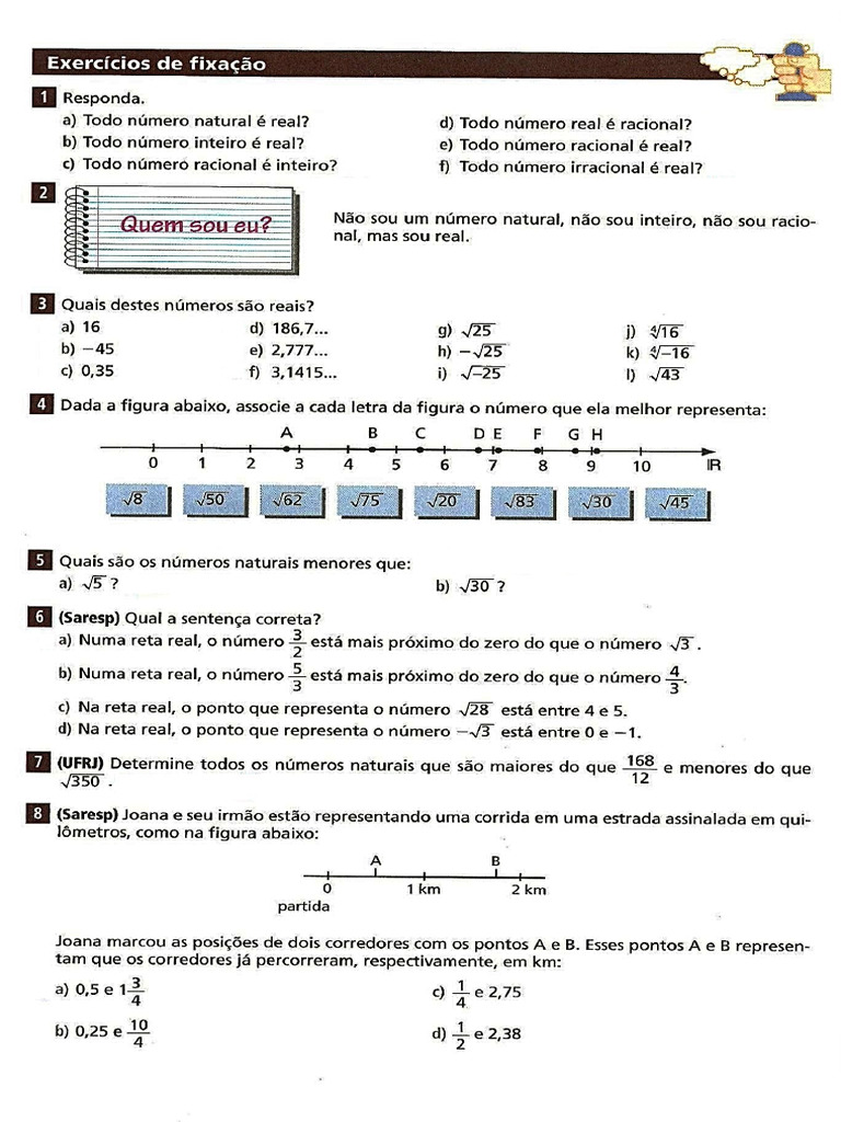 Lista de Exercícios - Números Reais | PDF
