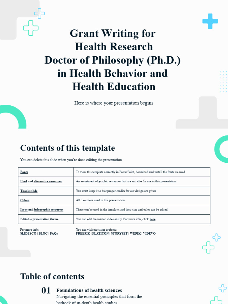 Health Research Grant Writing Guide | PDF | Epidemiology | Health Care