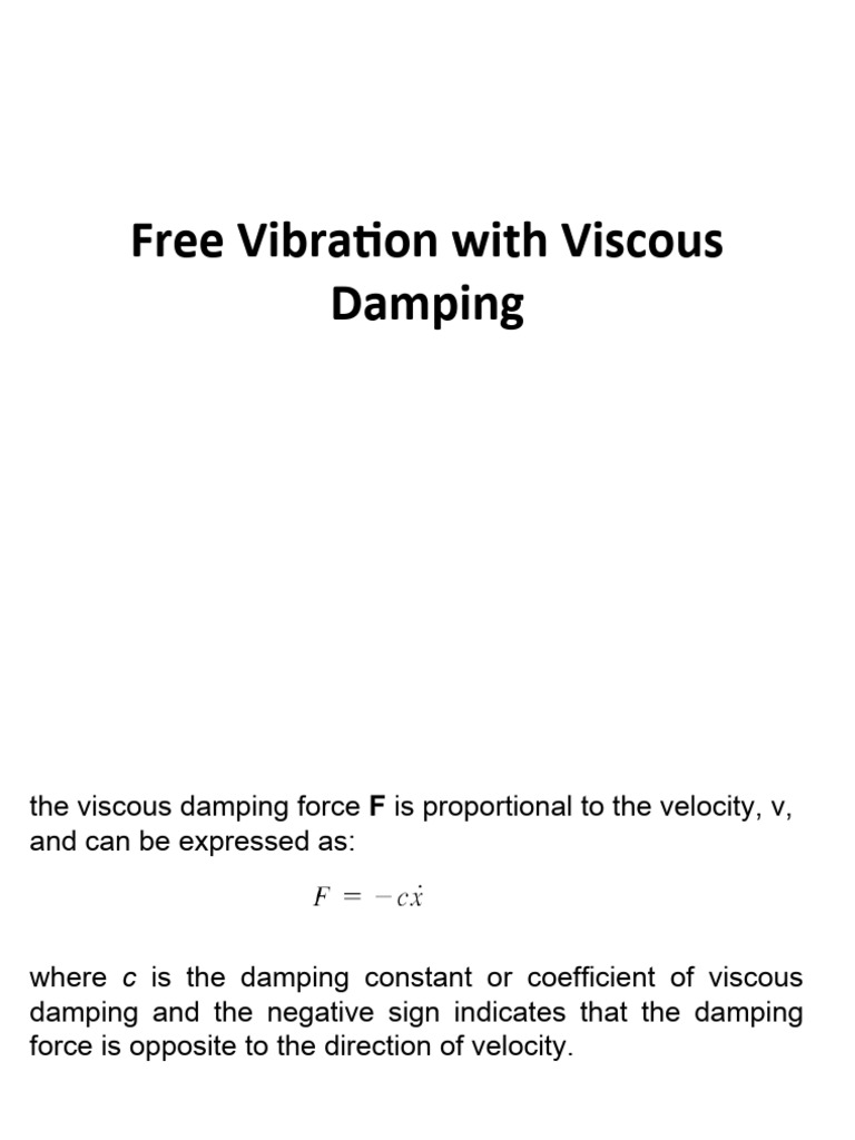 Free Vibration and Damping Analysis | PDF