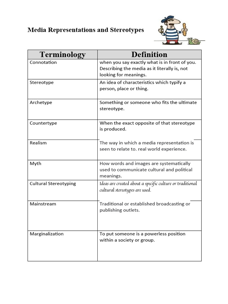 Media Stereotypes and Cultural Representations | PDF | Stereotypes ...