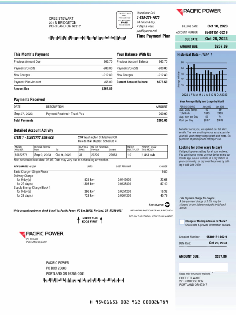 OREGON UTILITY BILL PDF