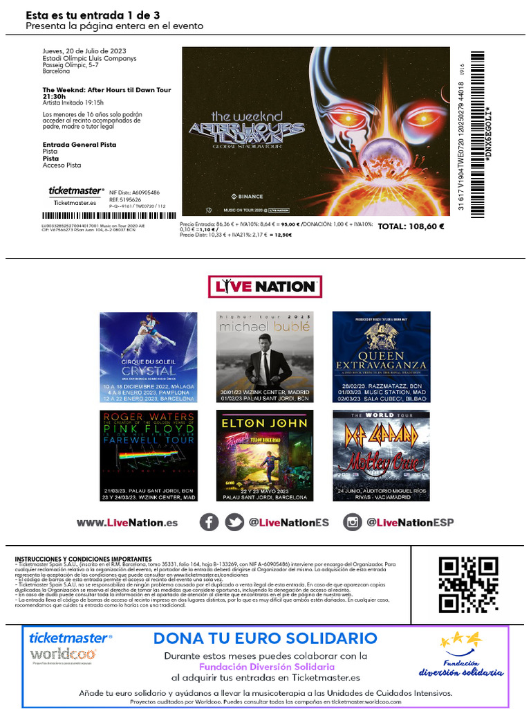 Entradas The Weeknd | PDF