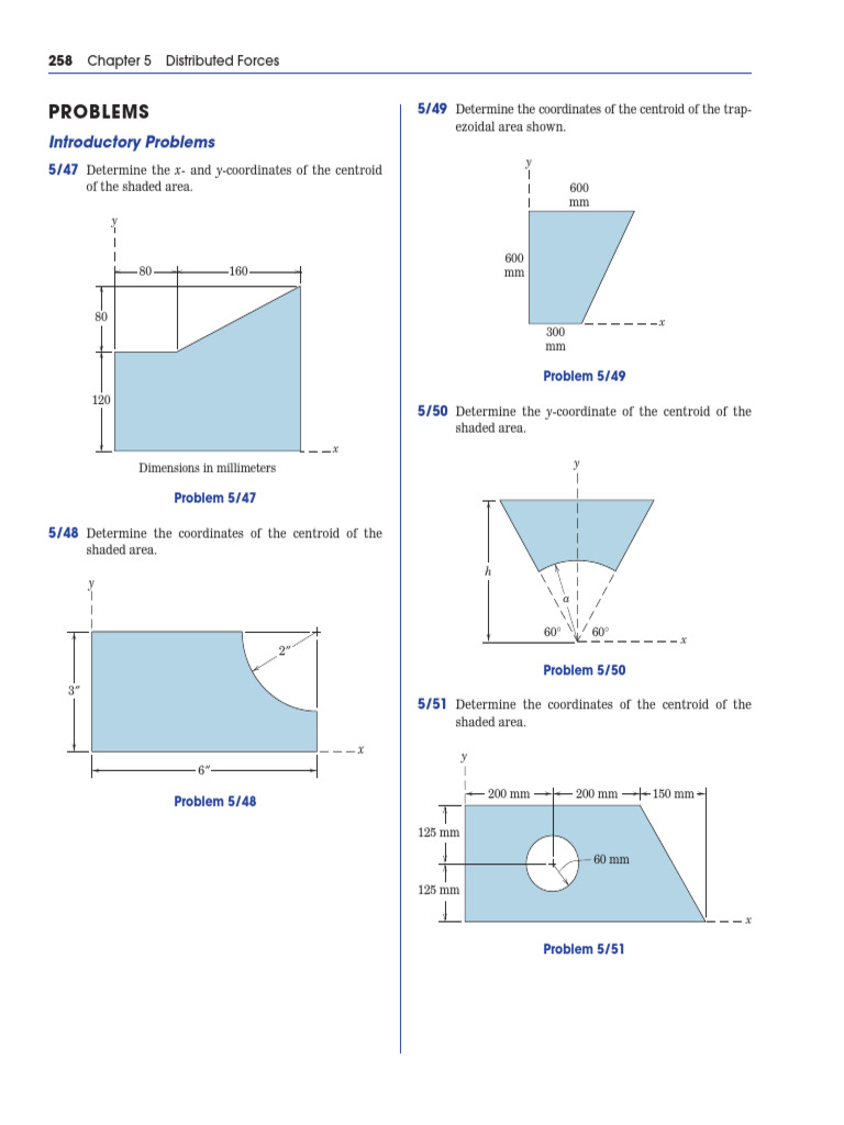 Centroid Calculation Problems | PDF | Sheet Metal | Cartesian ...