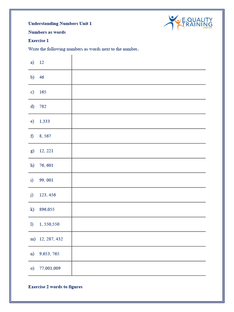 Understanding Numbers ALL Tasks (1 - 14) | PDF | Area | Arithmetic