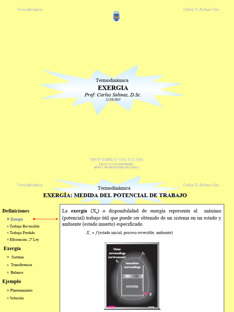 Exergia | PDF | Ejercicio | Termodinámica
