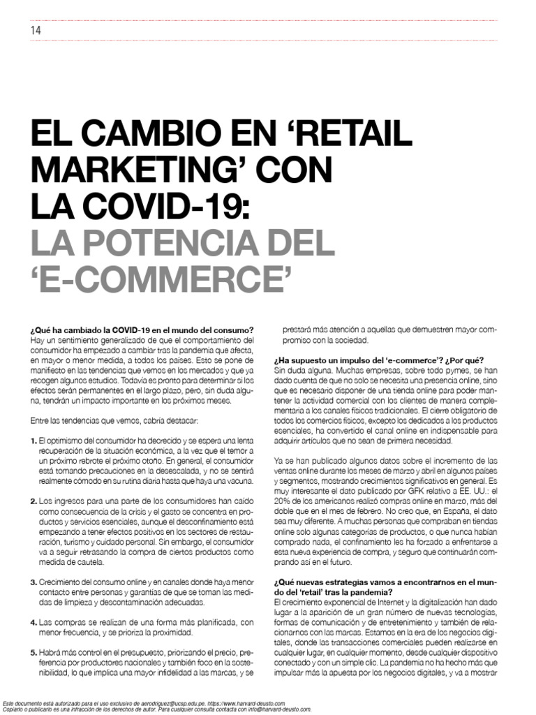 Impacto de COVID-19 en el consumo y e-commerce | PDF | Los consumidores ...
