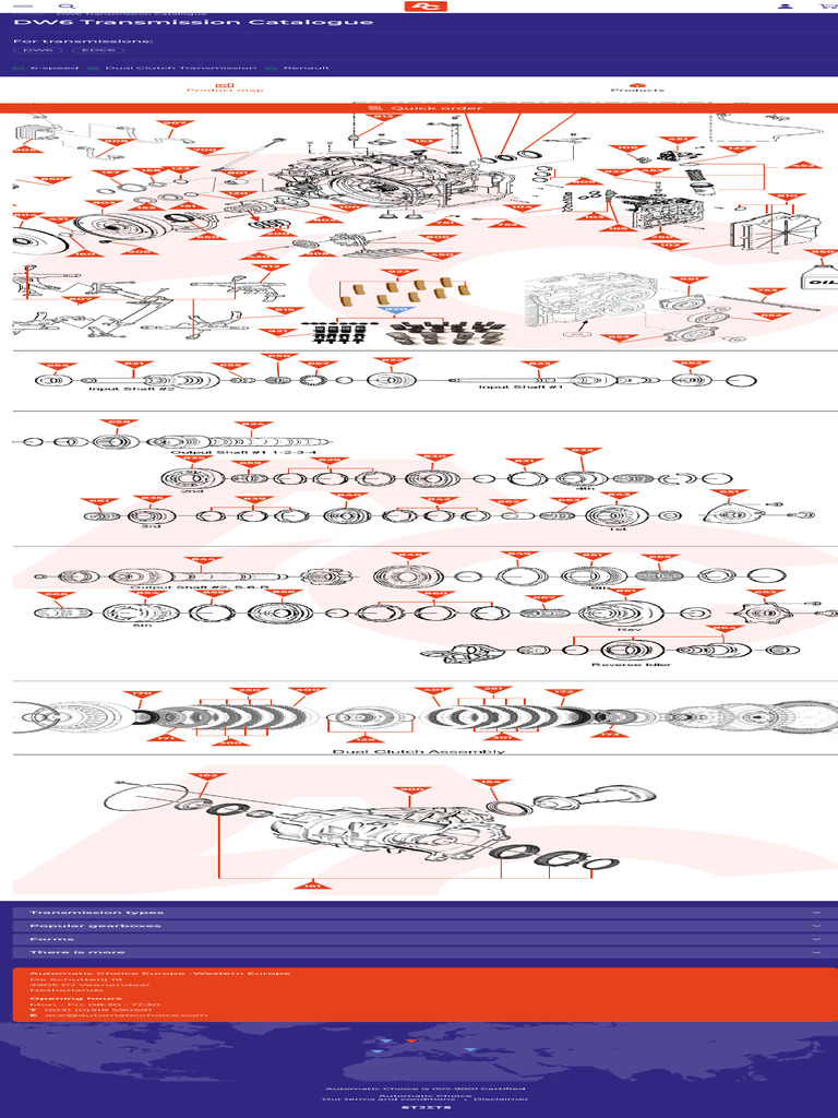 DW6 Transmission Parts Catalogue | PDF | Automotive Technologies | Vehicles