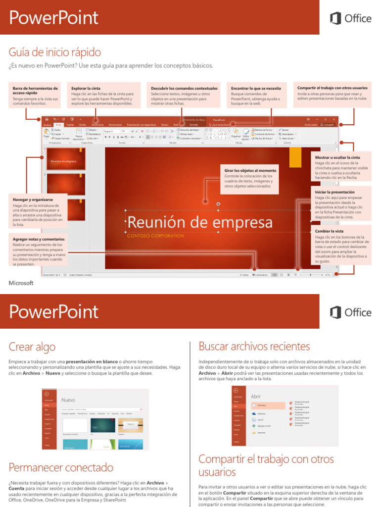 01-PowerPoint - Guía de Inicio | PDF | Microsoft PowerPoint | Archivo ...